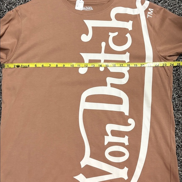 Von Dutch Taupe Logo Tee M - Picture 7 of 9